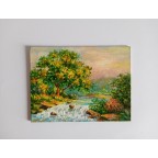 Sunny landscape with river Oil Painting