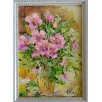 Violet Flowers Original Oil Painting