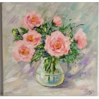 Pink peonies Original Oil Painting