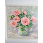 Pink peonies Original Oil Painting