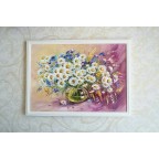 Daisies Original Oil Painting on Stretched Canvas