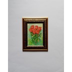 Red Roses Original Oil Painting in a Frame.