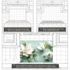 3D Flower Tempered Glass Kitchen Backsplash