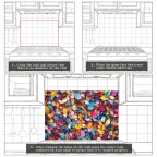 Colorful Leaves Tempered Glass Kitchen Backsplash