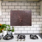 Copper Backsplash Tree of Life with Roots