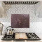 Copper Backsplash Tree of Life with Roots