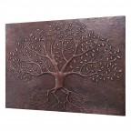 Copper Backsplash Tree of Life with Roots