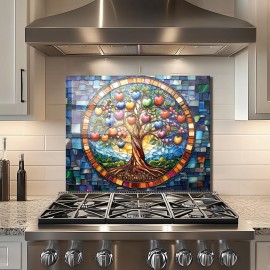 Fruit Tree Tempered Glass Kitchen Backsplash Fruit Tree Tempered Glass Kitchen Backsplash
