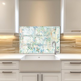 Kitchen Backsplash Flower Tempered Glass Kitchen Backsplash Flower Tempered Glass