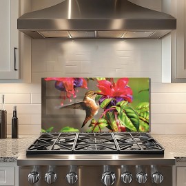 Kitchen Backsplash Hummingbird Tempered Glass Kitchen Backsplash Hummingbird Tempered Glass