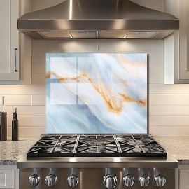 Kitchen Backsplash Marble Pattern Tempered Glass Kitchen Backsplash Marble Pattern Tempered Glass