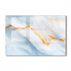 Kitchen Backsplash Marble Pattern Tempered Glass