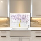 Kitchen Backsplash Purple Tree of Life