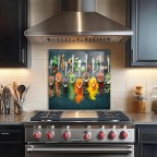 Kitchen Backsplash Spice Tempered Glass