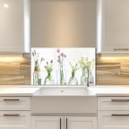 Kitchen Backsplash Vase Tempered Glass