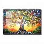 Tempered Glass Tree of Life Kitchen Backsplash