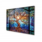 Tree of Life Free Floating Tempered Glass Wall Art