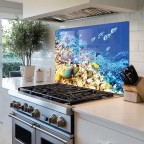 Underwater World Tempered Glass Backsplash