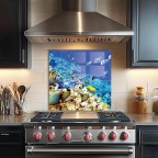 Underwater World Tempered Glass Backsplash