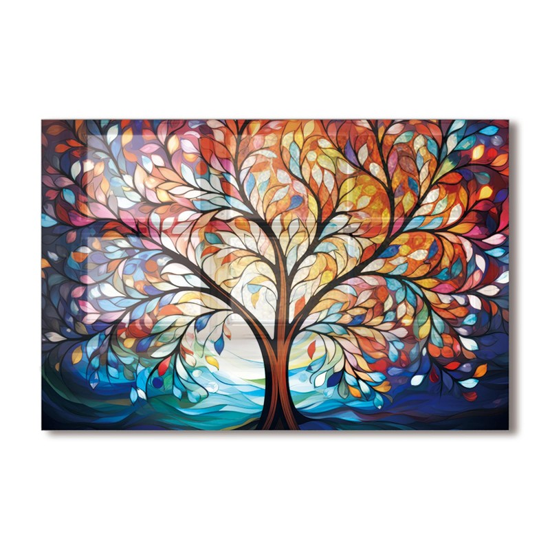 Watercolor Tree of Life Kitchen Backsplash
